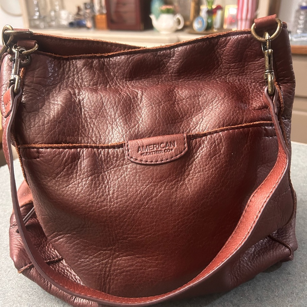 American Leatherworks Brown Leather Shoulder Bag
